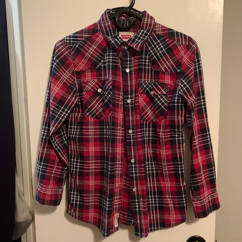Red Plaid Button Down